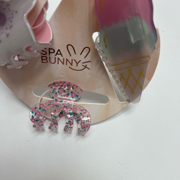 NWT ice cream 🍦🌺🍦 Spa Bunny Hair Claws Clips set of 3 - Picture 9 of 14
